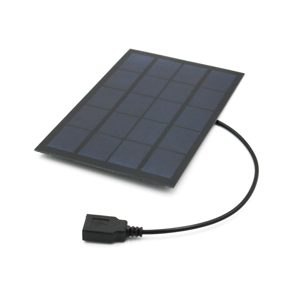7 5 4 3 2 W Watts Output USB Solar Cell Outdoor 18650 Battery Charger USB Female Port 5 V Charge Regulators Solar Panel