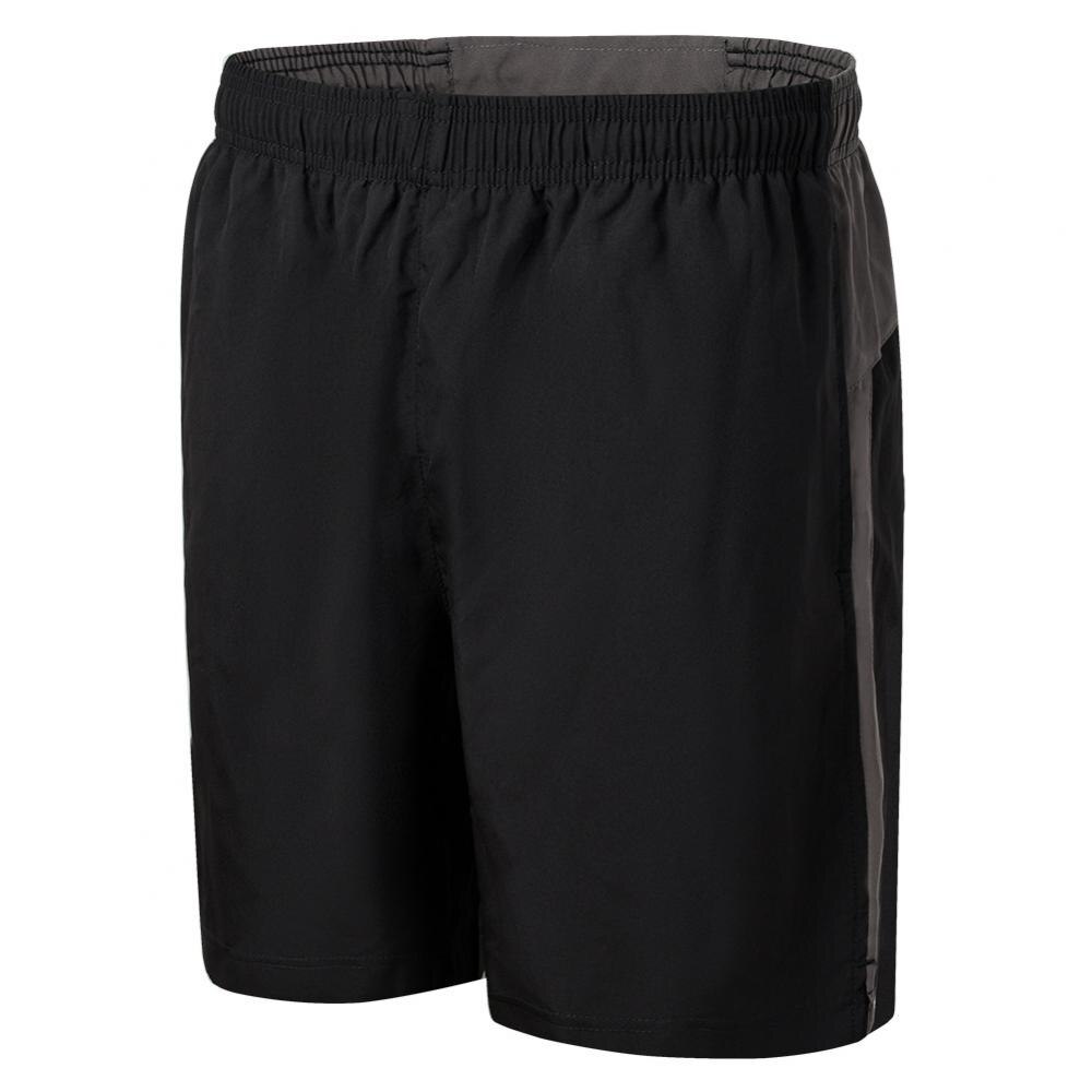 Men&#39;s Swimming Trunks Summer Color Match Shorts Quick Drying Swimwear Sports Drawstring Beach Swim Trunks плавки для мальчика: Black / XL