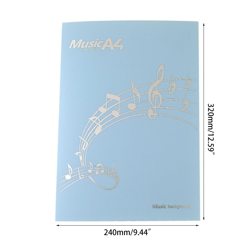 4 Pages Expanded Sheet Music Folder A4 Size for Music Student Piano Performances 101A
