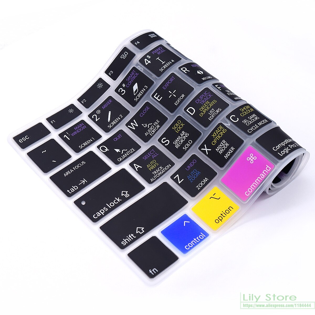 for MacBook Air 13 with Magic Keyboard A2179, for Apple Air M1 Chip Premium Logic Pro X Shortcuts Keyboard Cover