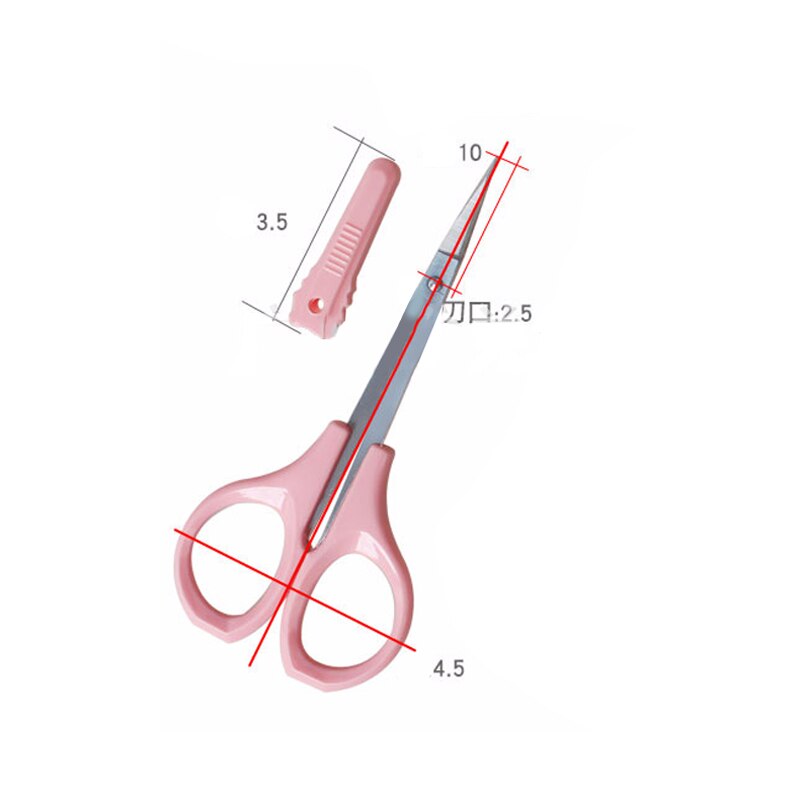 Tijeras pequeñas de acero inoxidable para cortar el pelo de la nariz y las cejas, pinzas para recortar la cara y la manicura, eliminador de piel muerta, herramientas de tijera