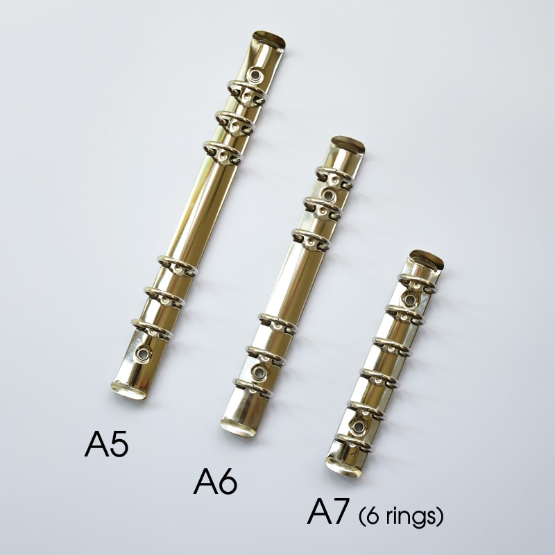 A4 B5 A5 A6 Colorful Metal Spiral Notebook Ring Binder Clip DIY Stainless Steel File Folder Diary Clips Binding Ring Iron Gold