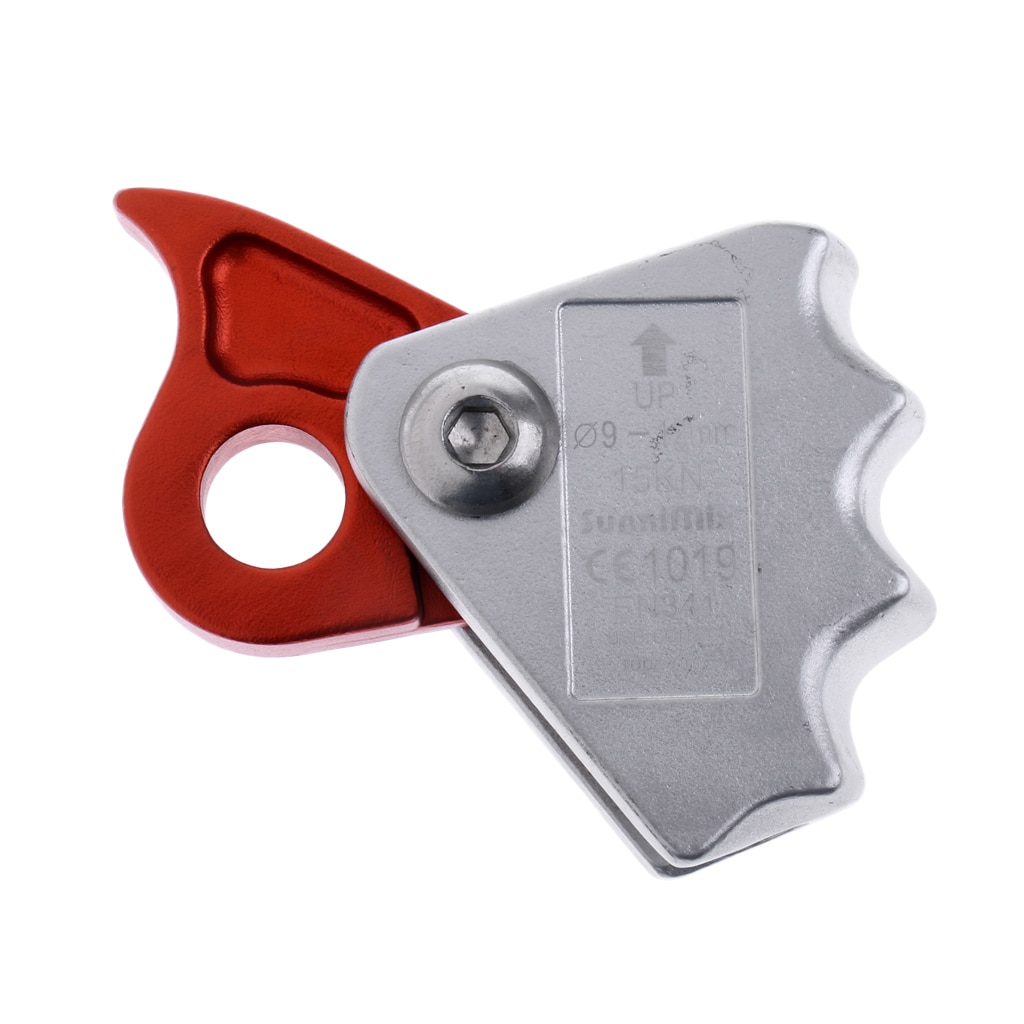 15KN Lightweight Aviation Aluminum Rock Climbing Tree Arborist Rigging Abseiling Rope Grab Protecta Fits 9-12mm Rope