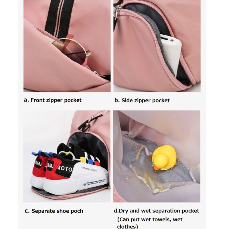 Neue Frauen Sporttasche Sport Fitness Ausbildung Handtasche Mit Schuhe Fach Reise Trockenen Und Nassen Trennung Yoga Schwimmen Sport Tasche