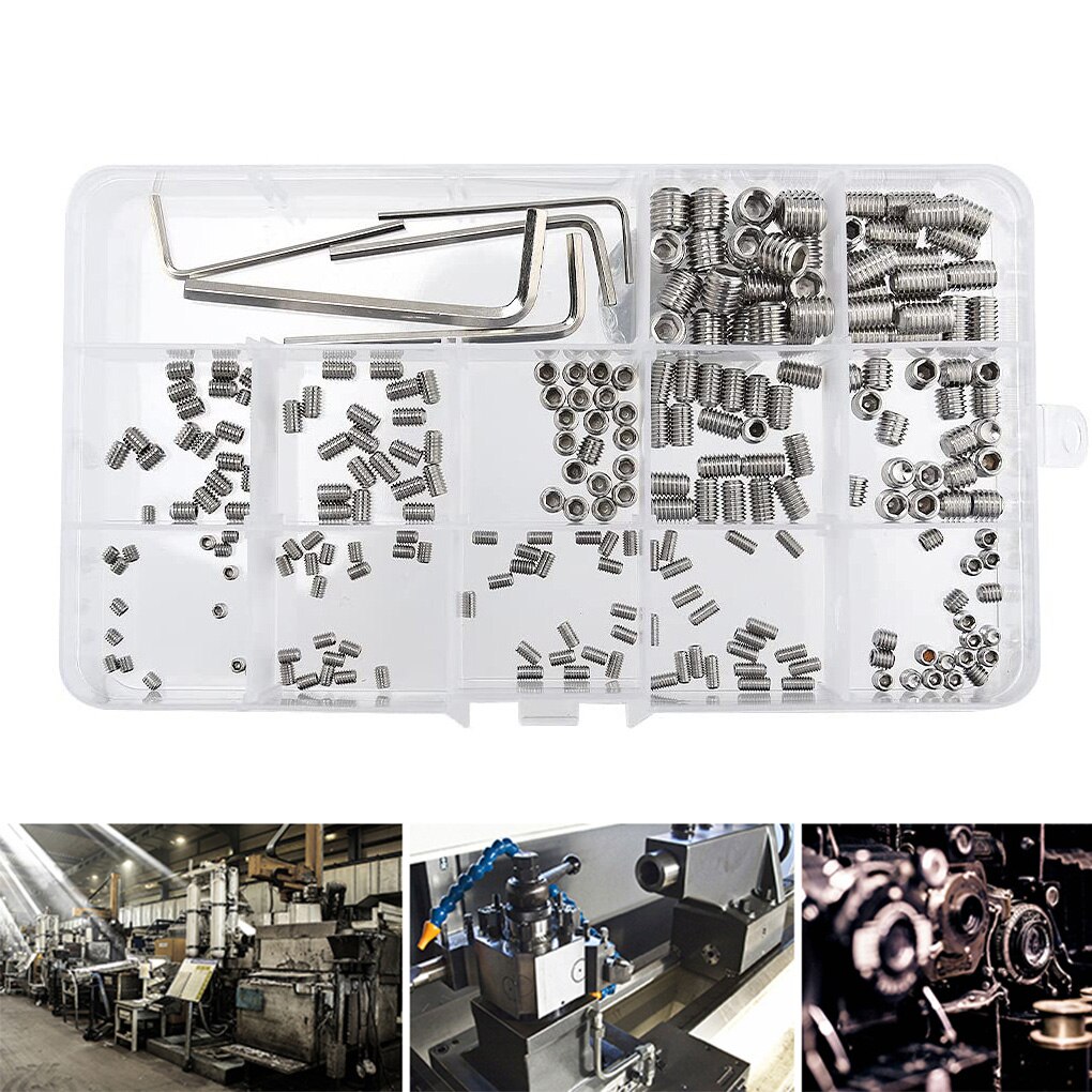 240pcs Socket Head Screw Sets 304 Stainless Steel Cap Screws Cap Bolts M3 M4 M5 M6 M8