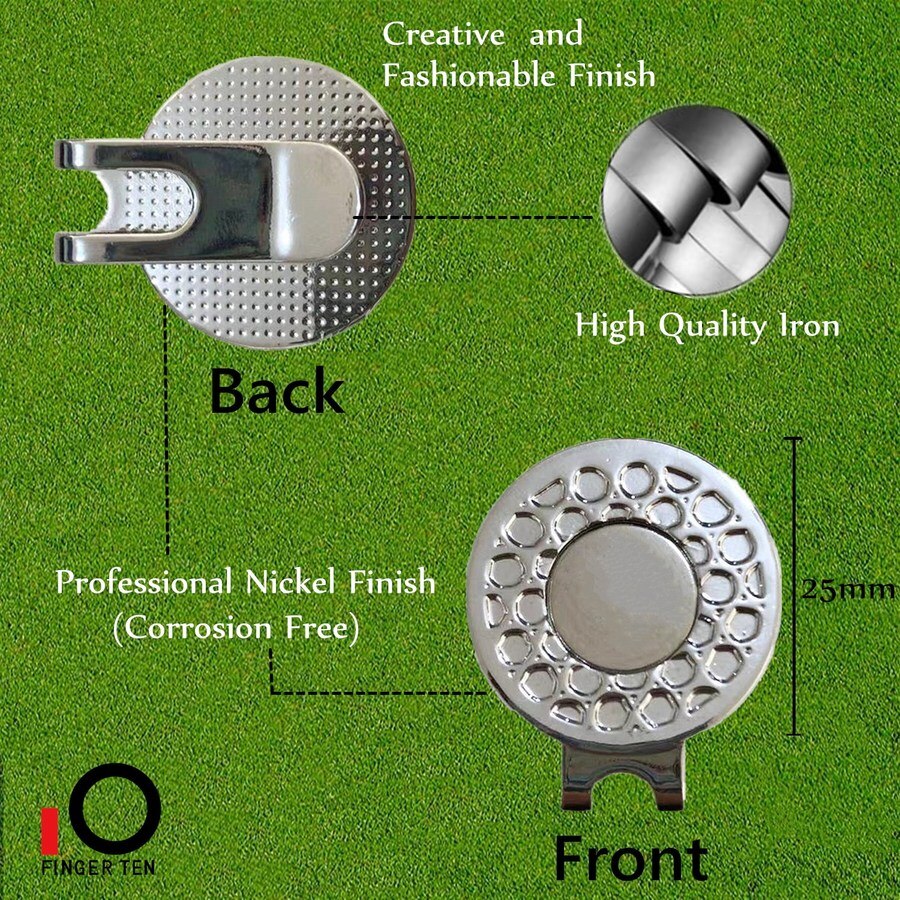 Neue 2 Silikon mit 2 Metall Golf Hütte Clip Magnetische Ball Marker Halfter Legen zu Ihre Kappe Tasche Rand Gürtel kleidung