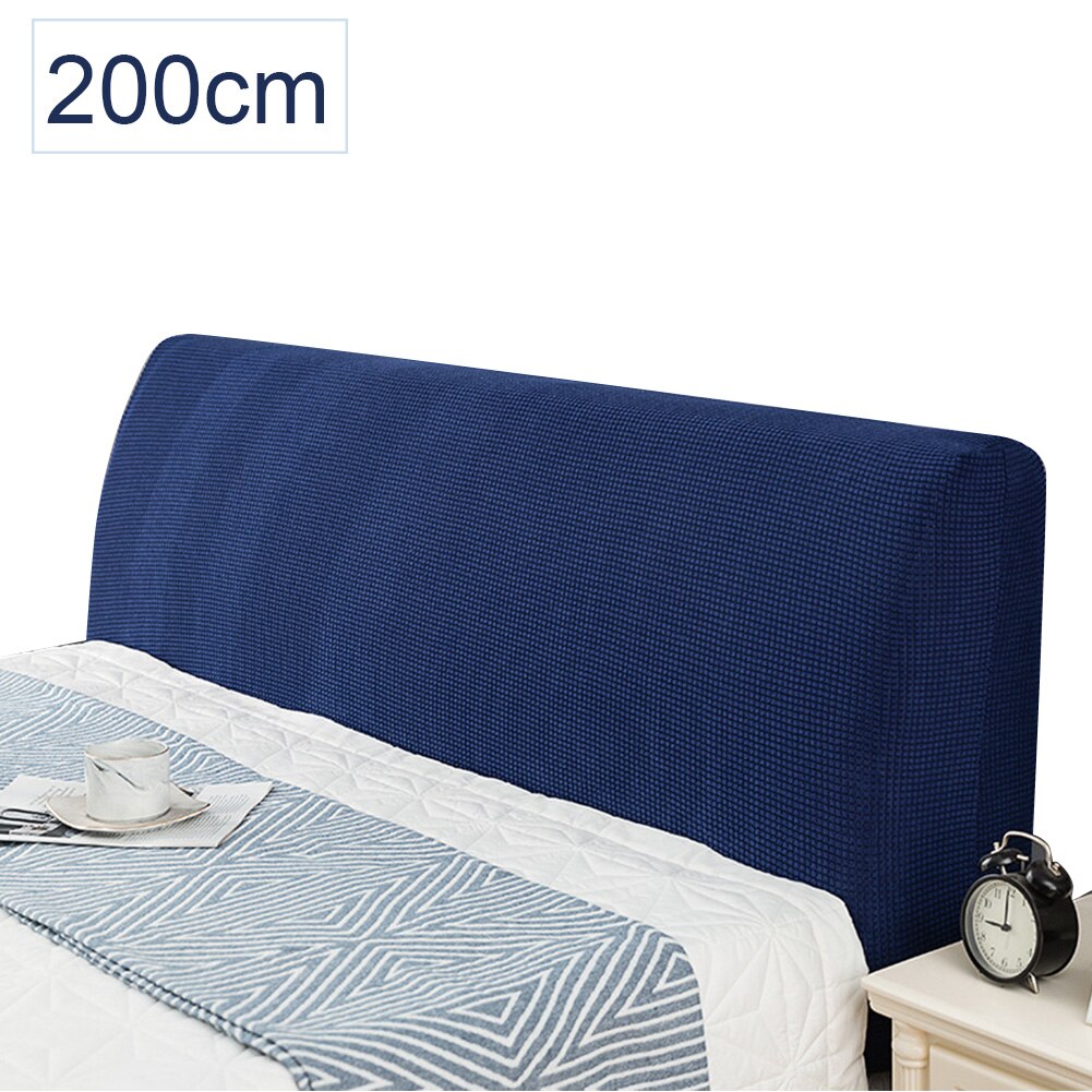 Sovrum inredning slipcover nordisk stil ryggstöd hotell elastiskt dammtätt skydd jacquard solid mjuk stretch hem sänggavel lock: C / 180cm