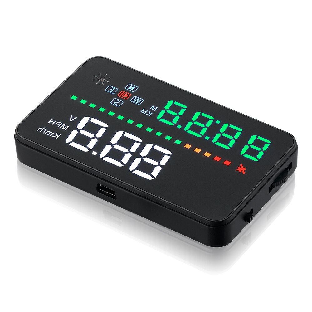 universell  a3 auto gps hud hode opp vise bil digitalt biltilbehør elektronikk digitalt speedometer vanntemperaturalarm
