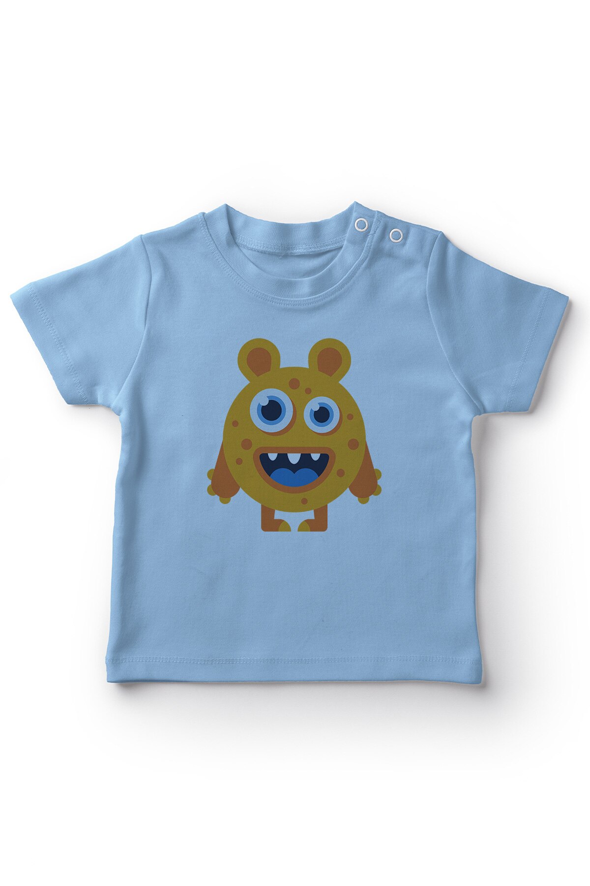 Angemiel baby cookie monster jongens baby t-shirt blauw