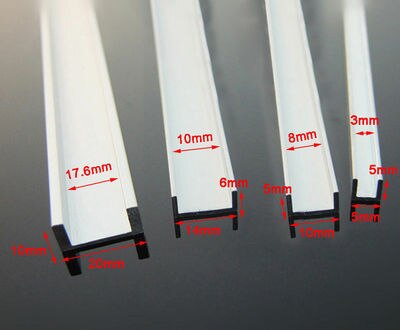 200-400mm Length Aluminium U Shape LED Aluminum Channel System End Caps Aluminum Profile for LED Strip Light Installations