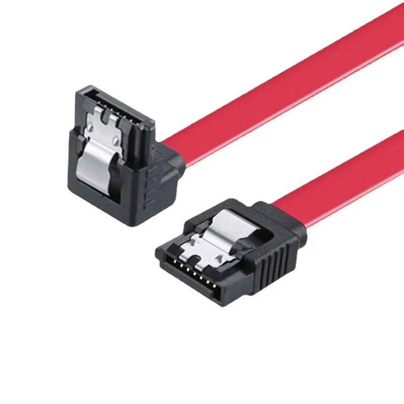 Cable SATA 3,0 a unidad de disco duro SSD HDD Sata 3 Cable recto de ángulo recto para placa base Asus MSI Gigabyte Cable de alta velocidad: Plata