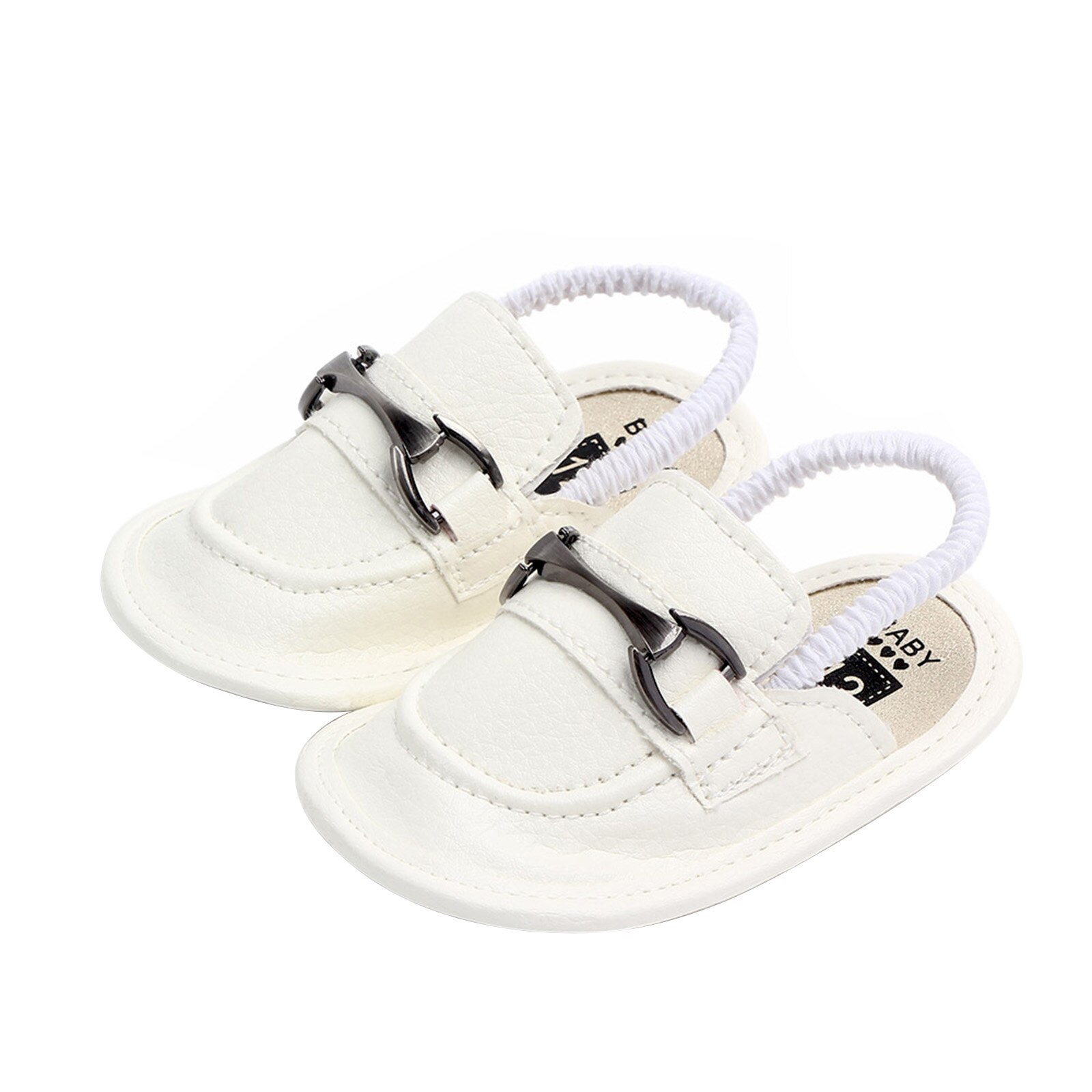 Bebê & roupas infantis bebê meninos meninas sandálias de couro, anti-deslizamento sola macia sapatos planos fechados-dedo do pé da criança primeiros caminhantes