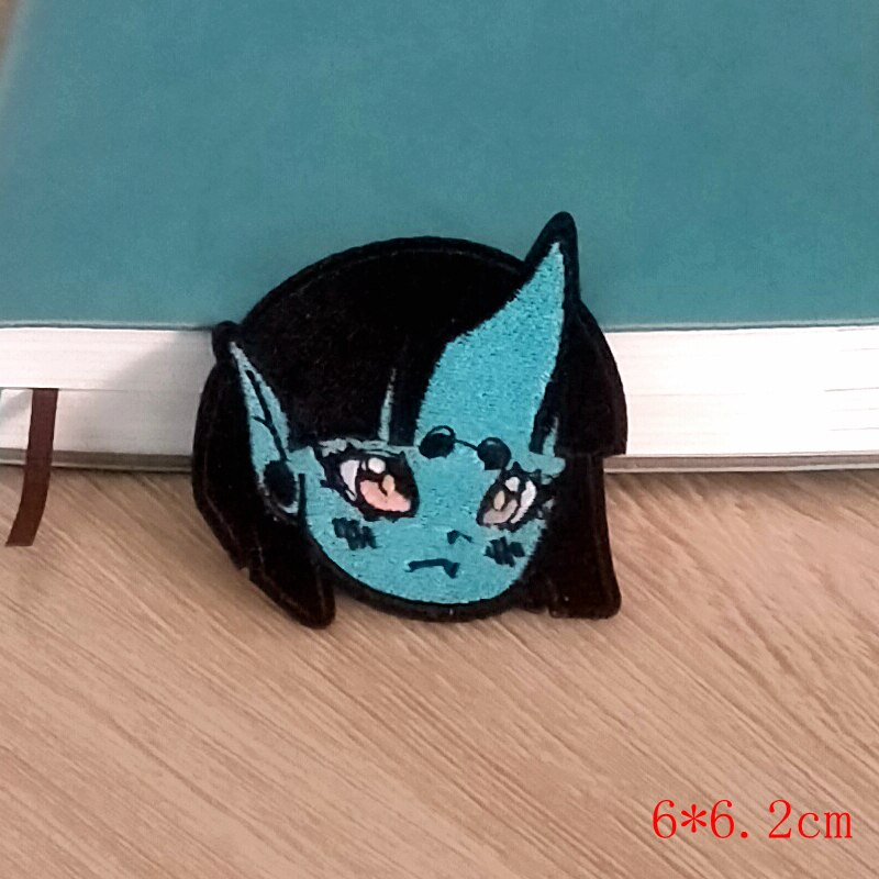 Parches bordados de calavera Punk para planchar en ropa, Parche de gusano de arena para coser en la prenda decoración para ropa: PE5168CT