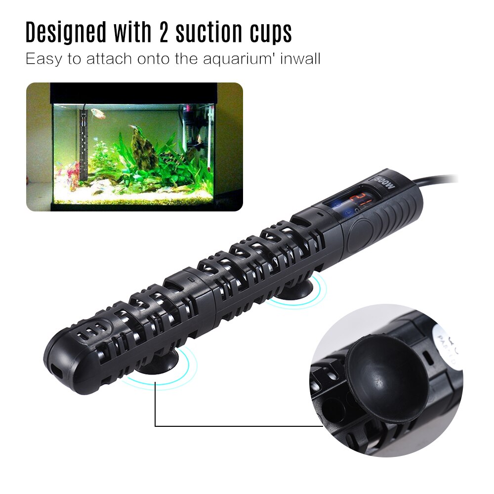 Neue 50/ 100/300/500W Aquarium Heizung Tauch Haustier Fisch Panzer Wasser Heizstab Temperatur Einstellbar mit LED-anzeige