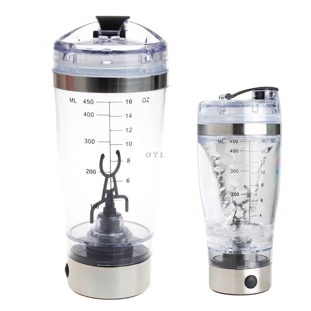450ml BPA Protein Shaker Vortex Water Bottle Electric Automatic Mixer Smart Cup