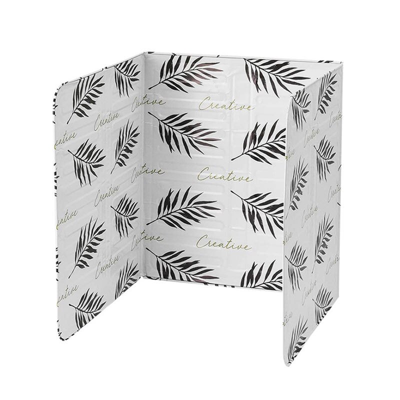 Feuille d'aluminium bloc d'huile barrière d'huile cuisinière Anti-éclaboussures huile déflecteur isolation thermique cuisine ustensiles de protection blanc noir