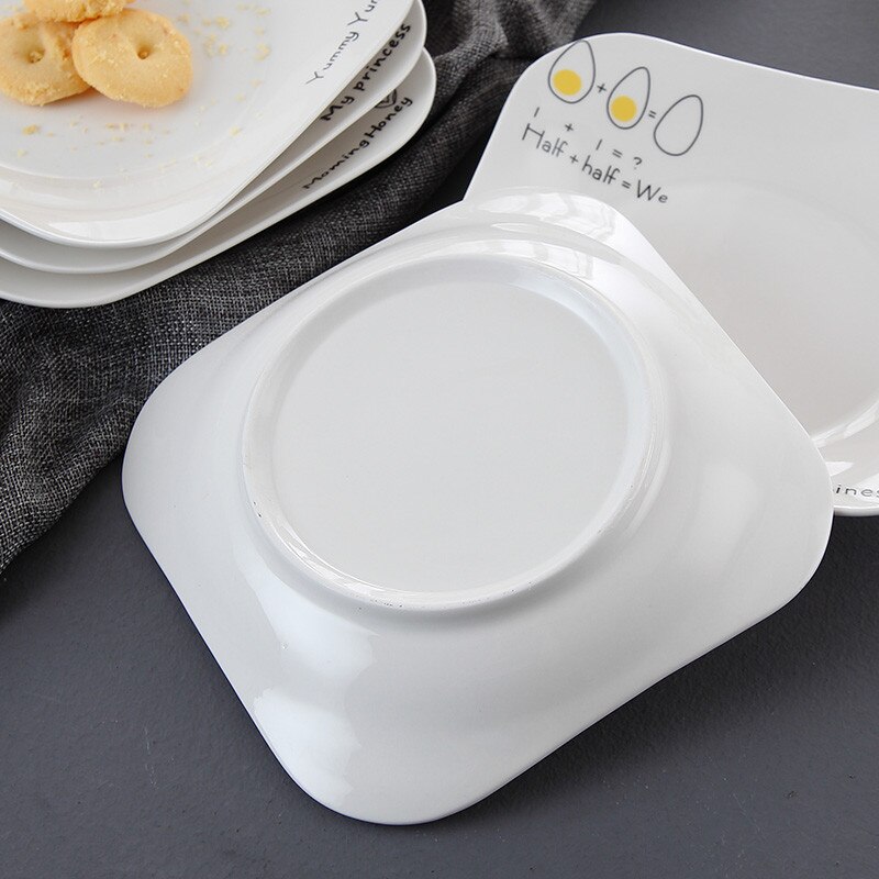 European Vintage Steak Plates Restaurant Breakfast Plate Dinnerware Set Brief Strip Dinner Trays Ceramic Salad Pasta Dishes