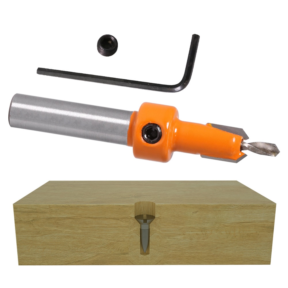 8mm Schaft HSS Holzbearbeitung Senker Bohrer Set Schraube Extractor Remon Abriss Holz Fräser Spiralbohrer Holz