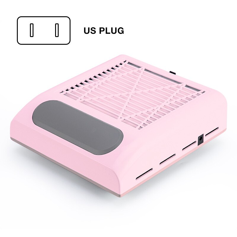 80W Potente Collettore di Polveri Del Chiodo Del Salone Del Chiodo Expert Nail Macchina di Vuoto Cleaner Nail Fan Art Manicure Attrezzo del Salone con nail Filtro: 80W US PLUG Pink