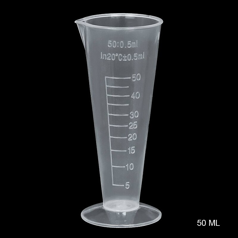 Vaso de medición graduado de plástico transparente, vaso de medida transparente para hornear, recipiente para jarra, herramienta para hornear: XS 50ml