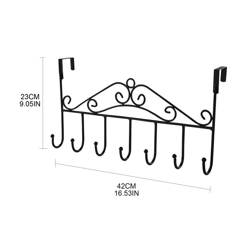 Door Rear Behind Hook Wall Mounted Storage Hanger Hook Wrought Iron Hooks for Home Bedroom Bathroom Hat Coat Clothes
