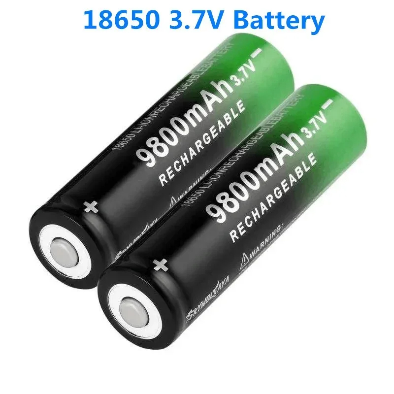 18650 Li-Ion Akku 3,7 V 9800 mAh wiederaufladbare Batterien für LED-Taschenlampe, Lautsprecher, schnelles Aufladen, hochwertiger Akku