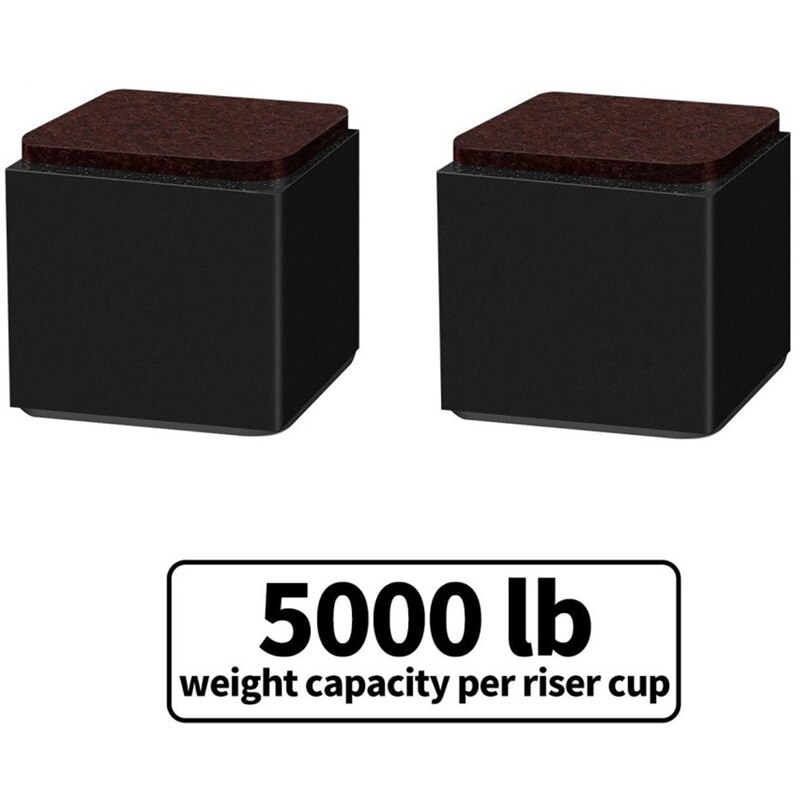 Bed Riser - Solid Steel Bed or Furniture Post, Creates an Additional 2 Inch of Height or Storage