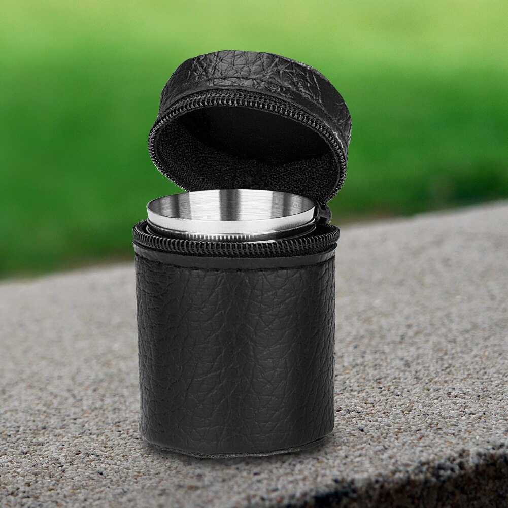 4 st rostfria koppar skott set 30ml vin dricka shot glas kopp med läderpåse för hem camping kök bar utomhus