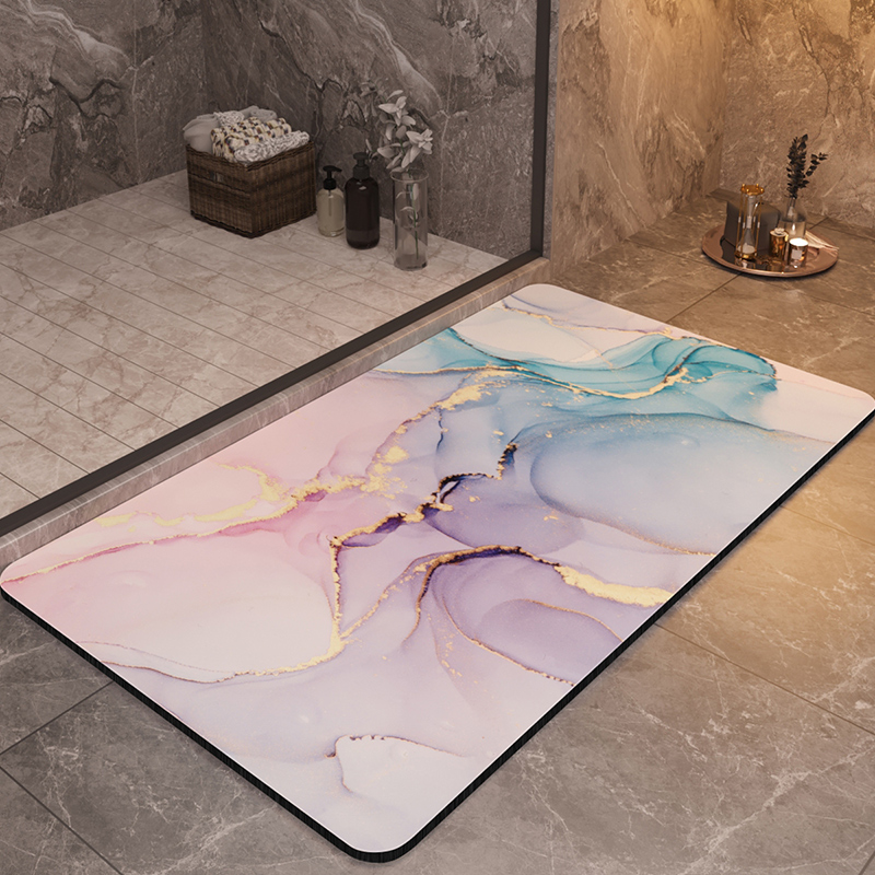 Alfombras de baño de lujo antideslizantes, alfombra de baño para ducha, súper absorbente, de secado rápido, alfombra para el suelo del pie, felpudo lavable: Blanco / 400 mm x 1.000 mm