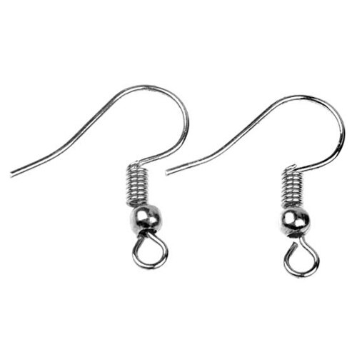20 teile/los 316 Edelstahl Gold Silber Ton Erkenntnisse Französisch Ohrring Haken Draht Einstellungen für DIY Schmuck Machen: 03 Silver