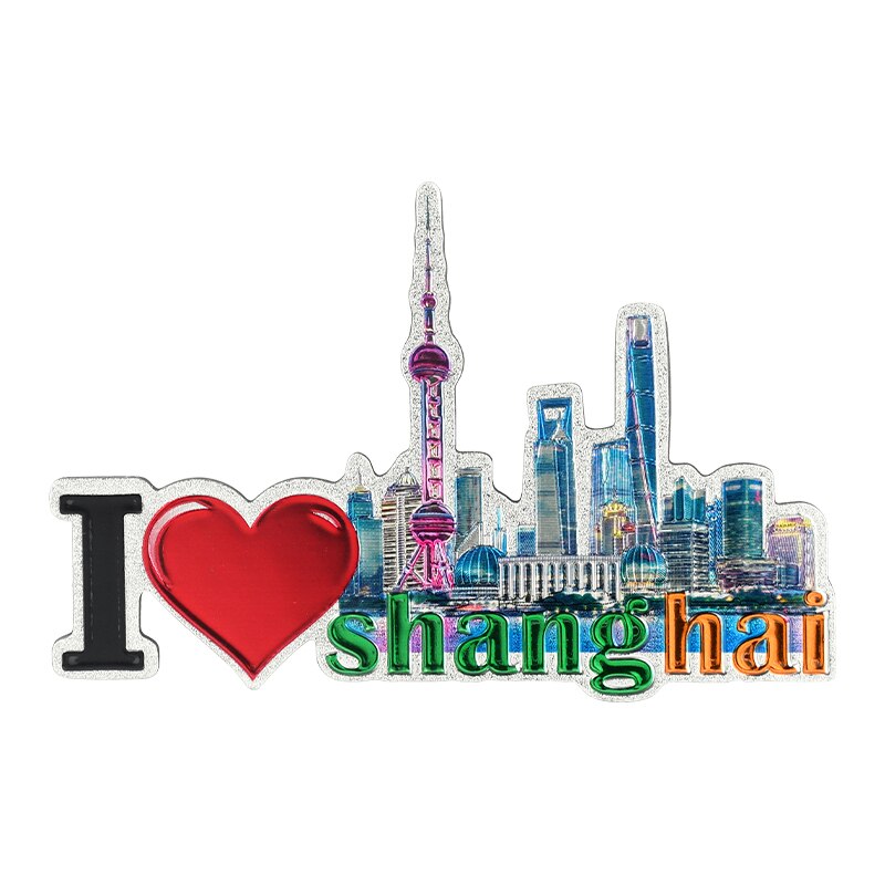 Shanghai Fridge Magnet Souvenir City Decor Shanghai Architecture Refrigerator Magnets Kitchen Magnet Sticker Home Decoration: YP035-03