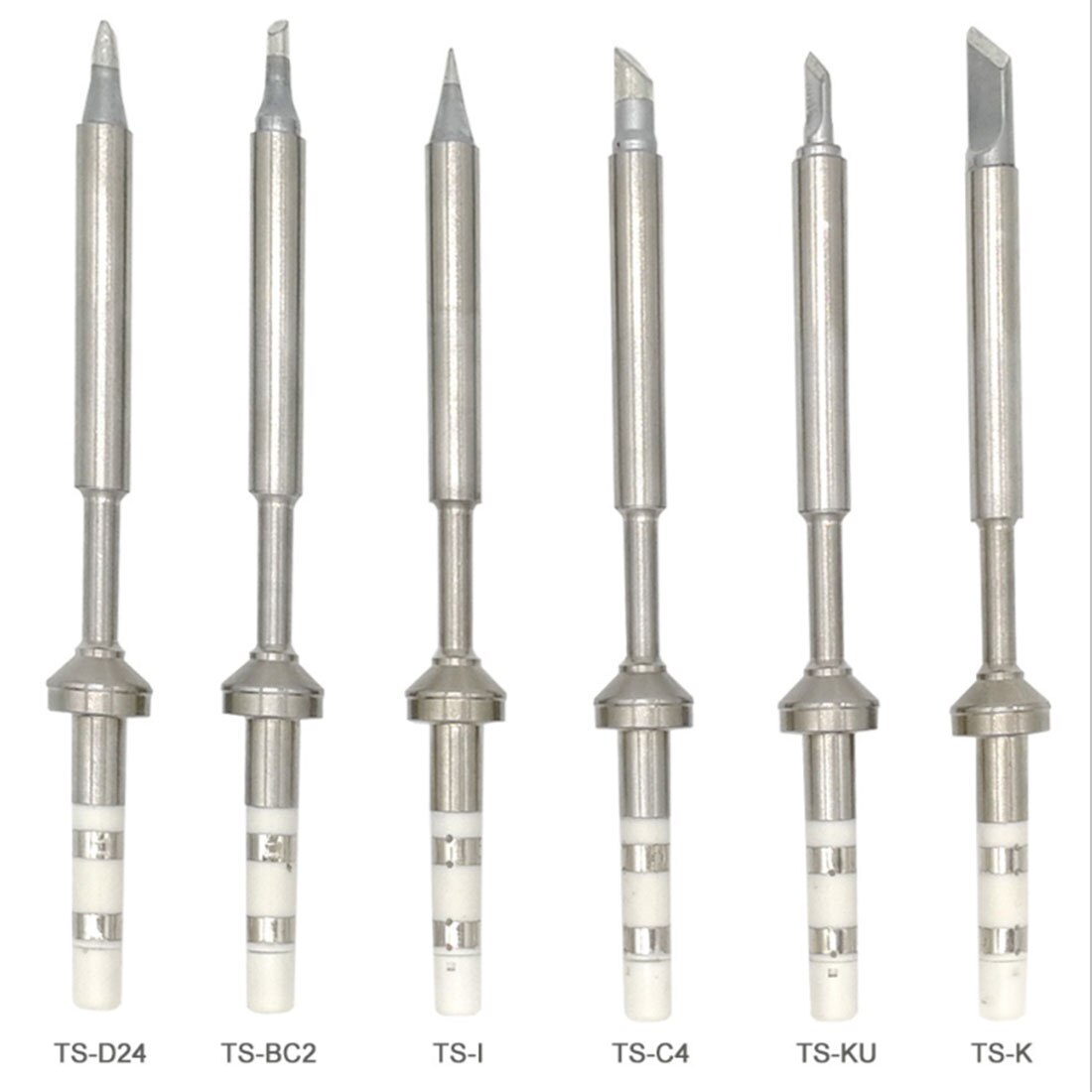 TS-K/TS-KU/TS-BC2/TS-C4/TS-D24/TS-B2 puntas de soldador eléctrico, reemplazo libre de plomo, puntas de modelo variadas, soldador TS100