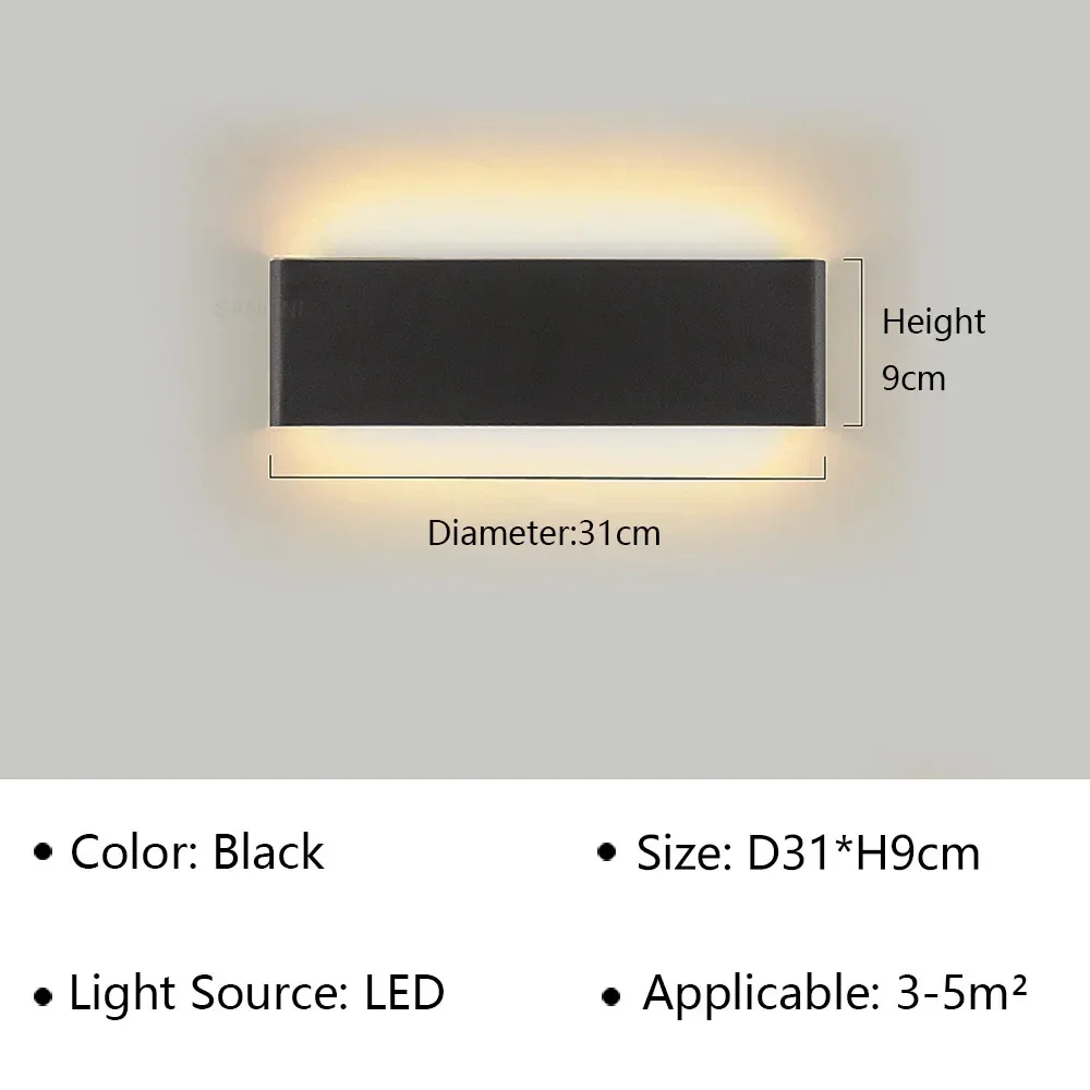 Lámpara de pared LED moderna para mesita de noche, sala de estar, escaleras, pasillo, baño, decoraciones para el hogar, aplique de pared, accesorio de iluminación interior, brillo: Blanco natural (3.500-5.500 K) / YELLOW