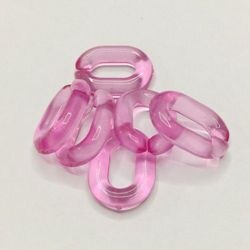60pcs Acrylic Chain Links DIY Charm Accessories for Jewelry Making 15*20mm: 4