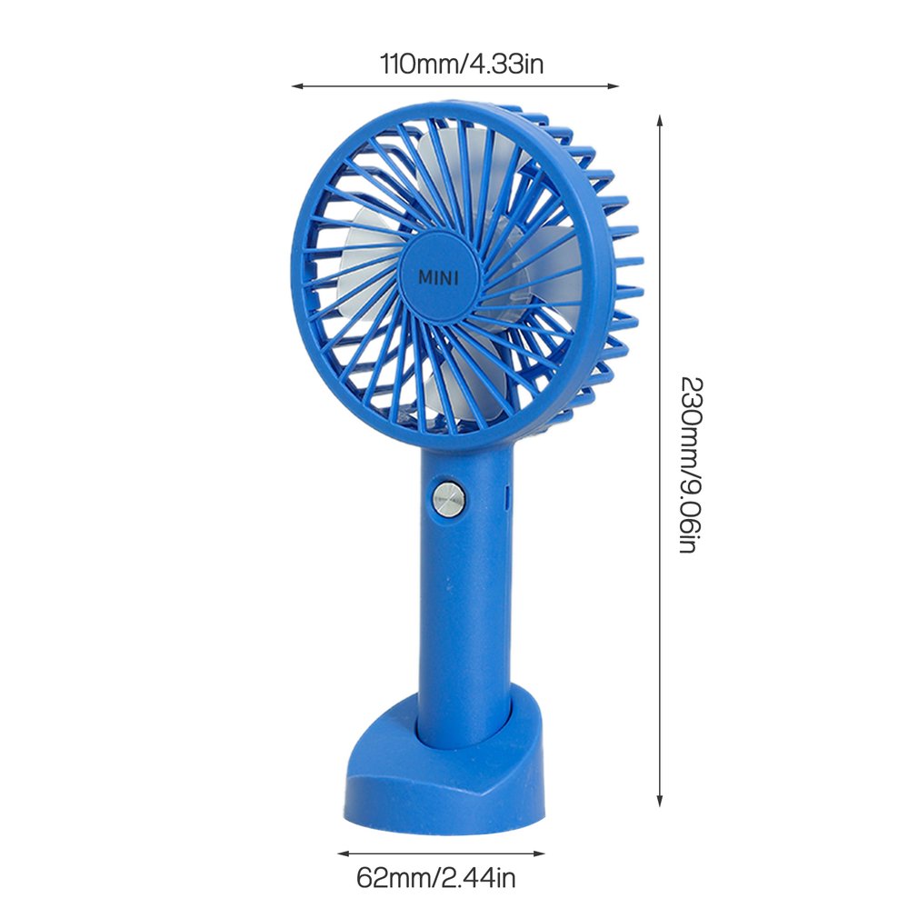 Portable USB Rechargeable Fan Mini Handheld Air Cooling Fan Desktop Ventilation Fan With Base 3 Modes For Travel Outdoor Cooler: green