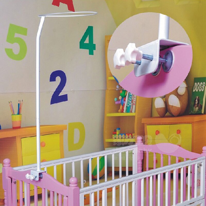 Verstelbare Clip-On Crib Canopy Houder Rack Zomer Kids Mosquito Houder Montage Accessoires Universele Babybedje Bed Ondersteuning