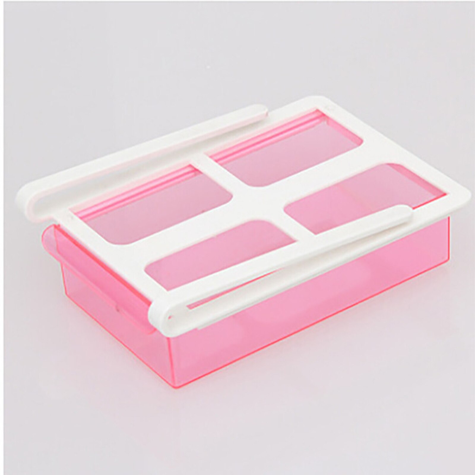 Slide Fridge Freezer Organizer Refrigerator Storage Tray with Lid Rack Reusable Shelf Drawer Organization Cutlery INTE99