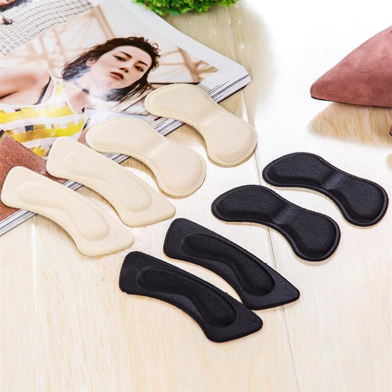 Plantillas de tela adhesiva para zapatos, almohadillas de tacón trasero, almohadillas de cojín, empuñaduras de forro, tirantes de y adhesivo de soporte, 2 uds.