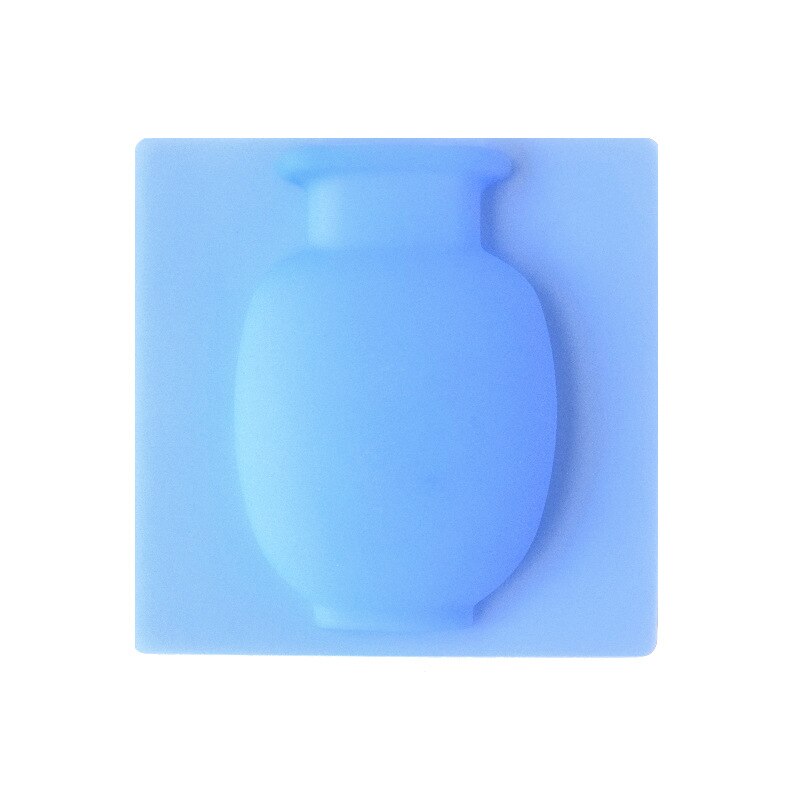Evilto Siliconen Sticky Vaas Magic Rubber Bloem Plant Vazen Bloem Container Voor Kantoor Muur Vazen Decoratie Thuis: Blue