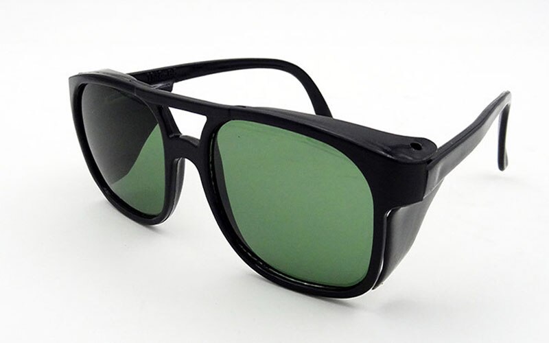 2PCS protective goggles green Flat light Anti-splashing goggles Labor protection work glasses