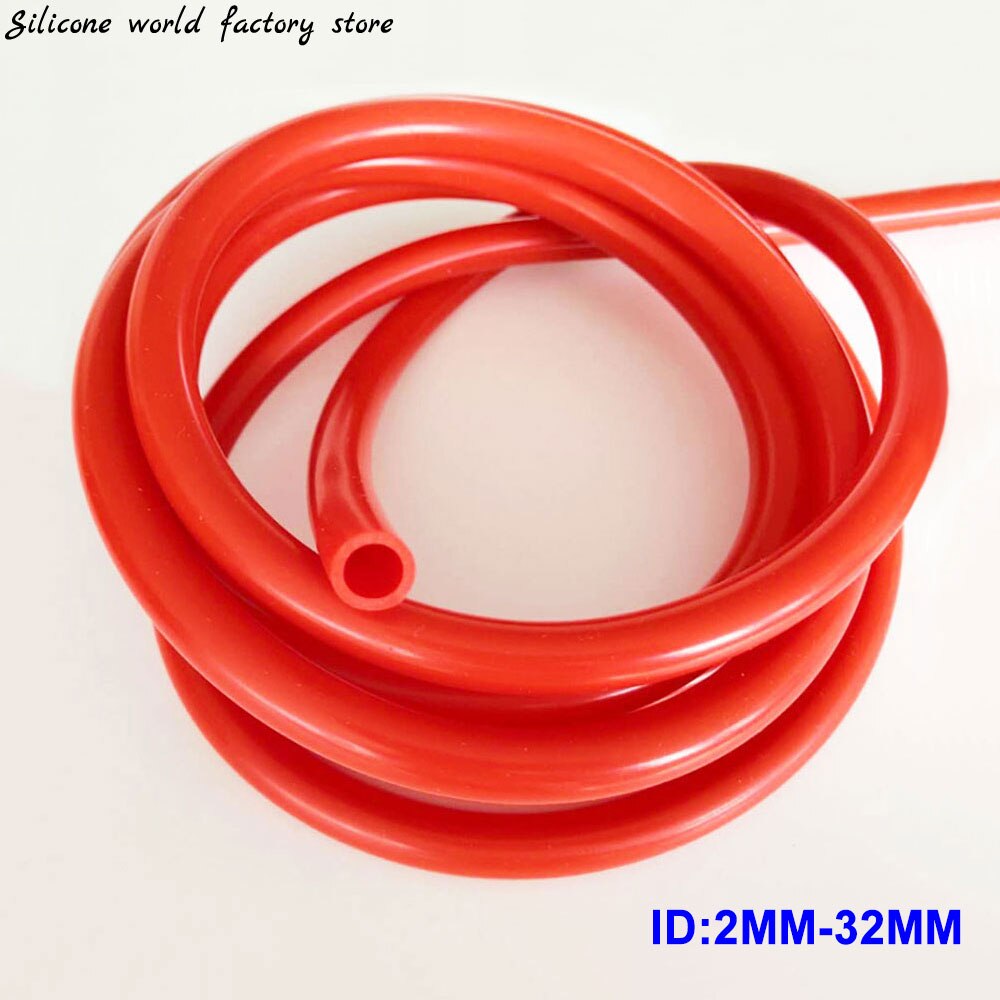 Silicone World 1M Red Silicone Vacuum Tube Hose Silicon Tubing Coolant Hose Universal ID 2MM to 32MM Multiple sizes Auto Parts