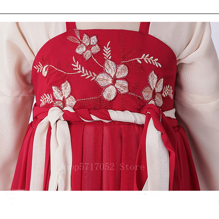 Älva hanfu klänning barn kinesiska traditionella kläder prinsessa klänning traditionell dans kostym flickor forntida folkdans kostym