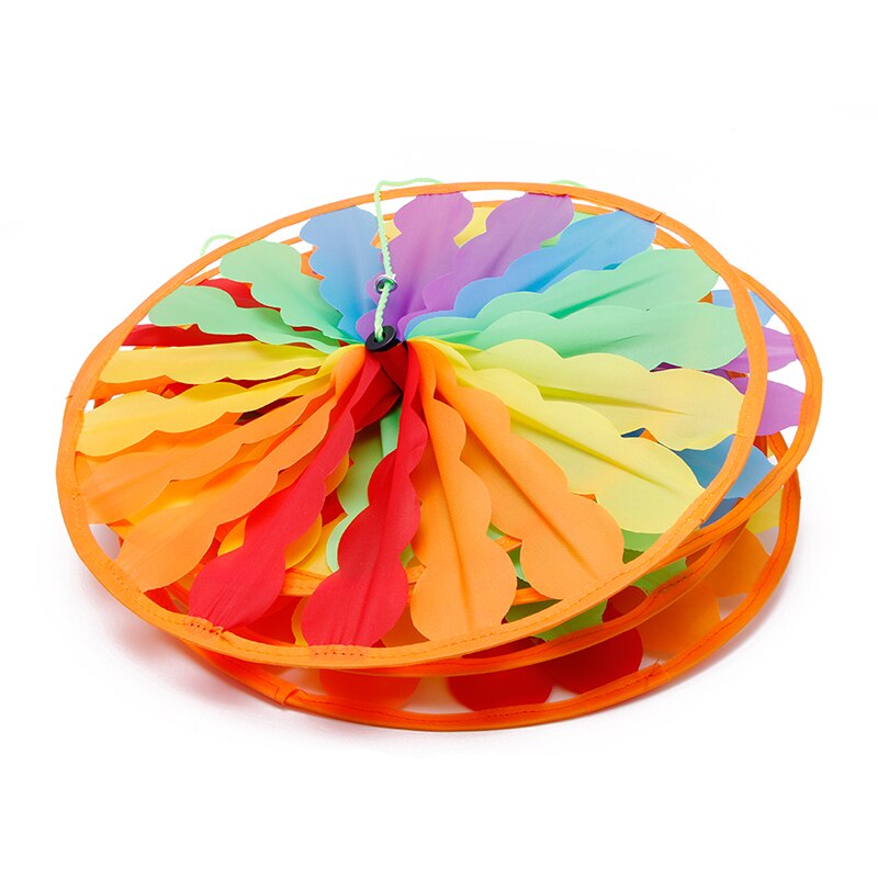 Wheel Rainbow Windmill Wind Spinner Whirligig Garden Home Lawn Yard Decoration