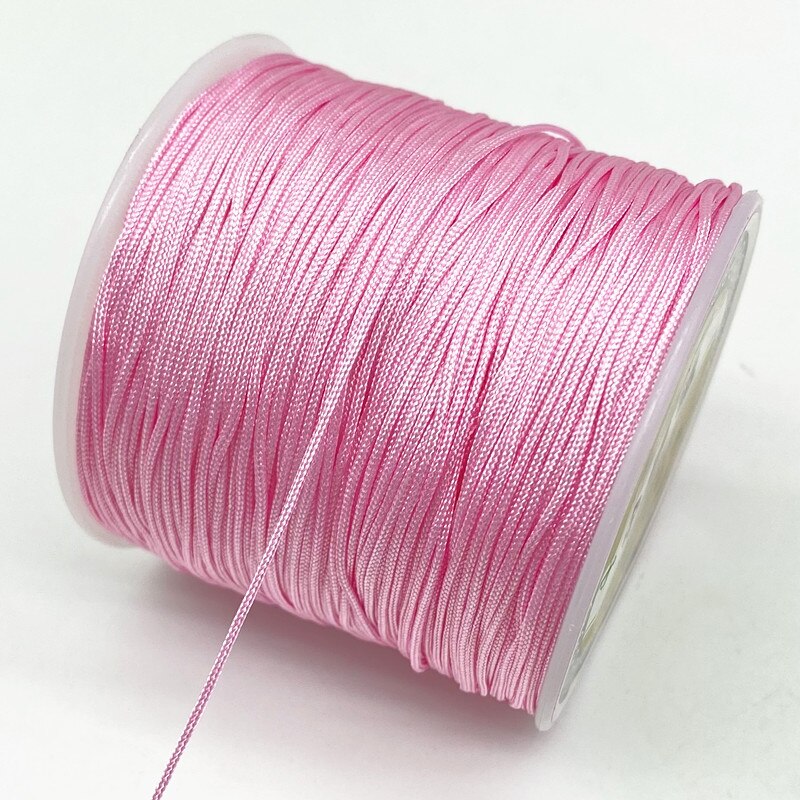 0.4mm 0.8mm 1.0mm 1.5mm Nylon Cord Thread Chinese Knot Macrame Bracelet Braided String DIY Tassels Beading #R: M / Red