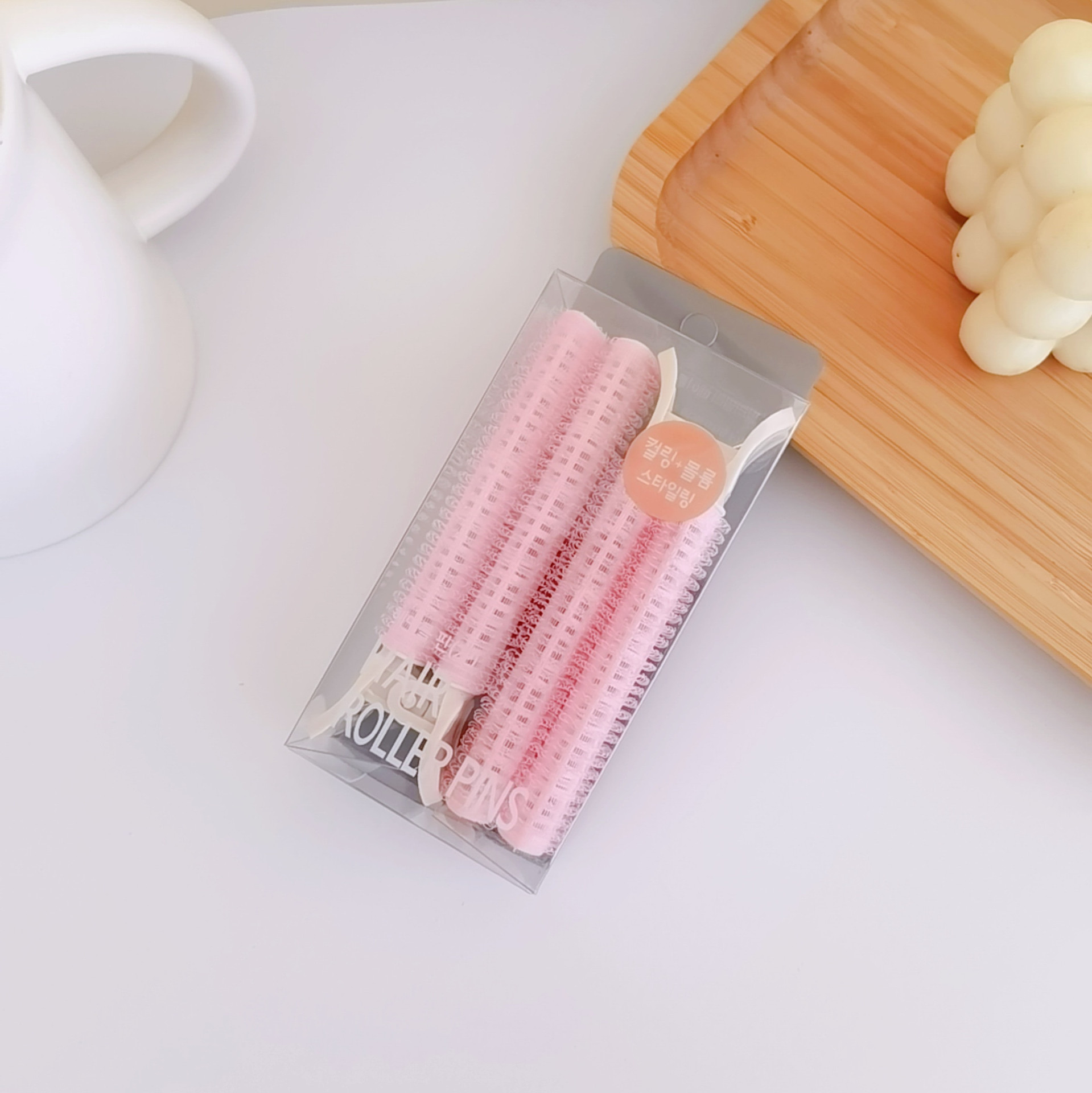 2pcs Hair Curly Clip Hair Root Fluffy Curler Hair Clips Set Hair Self-adhesive Curling Rollers Hairpins Hair Top Styling Tool: Pink 2pcs