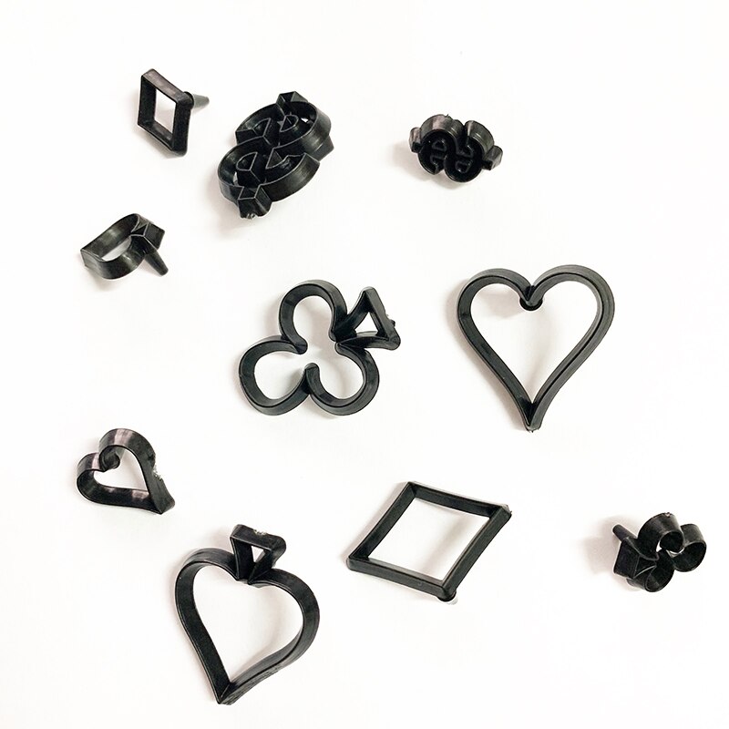Casino thème emporte-pièce plastique pâtisserie moule Fondant Cutter moule gâteau décoration outils Poker bonbons cuisson gâteau estampage moule