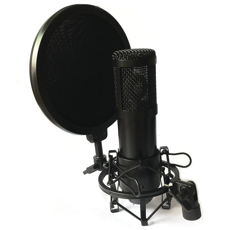 Microphone Mic Shock Mount With Shield Articulating Head Telescoping Height Microphone Holder Stand Bracket