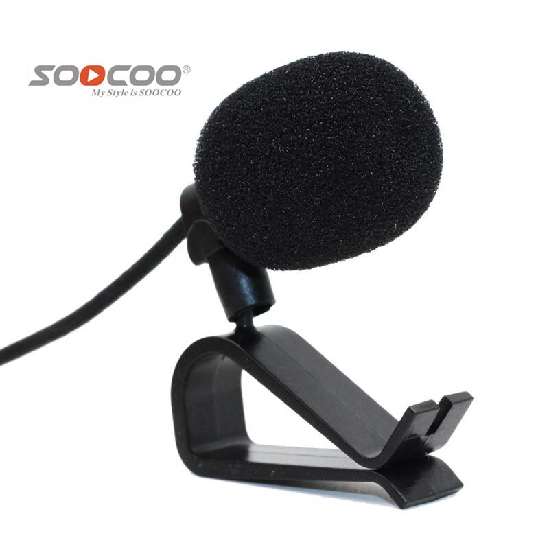 Soocoo accessoires uitgebreide microfoon microfoon met houderclip voor  s200 s80 s300 4k sport action camera's