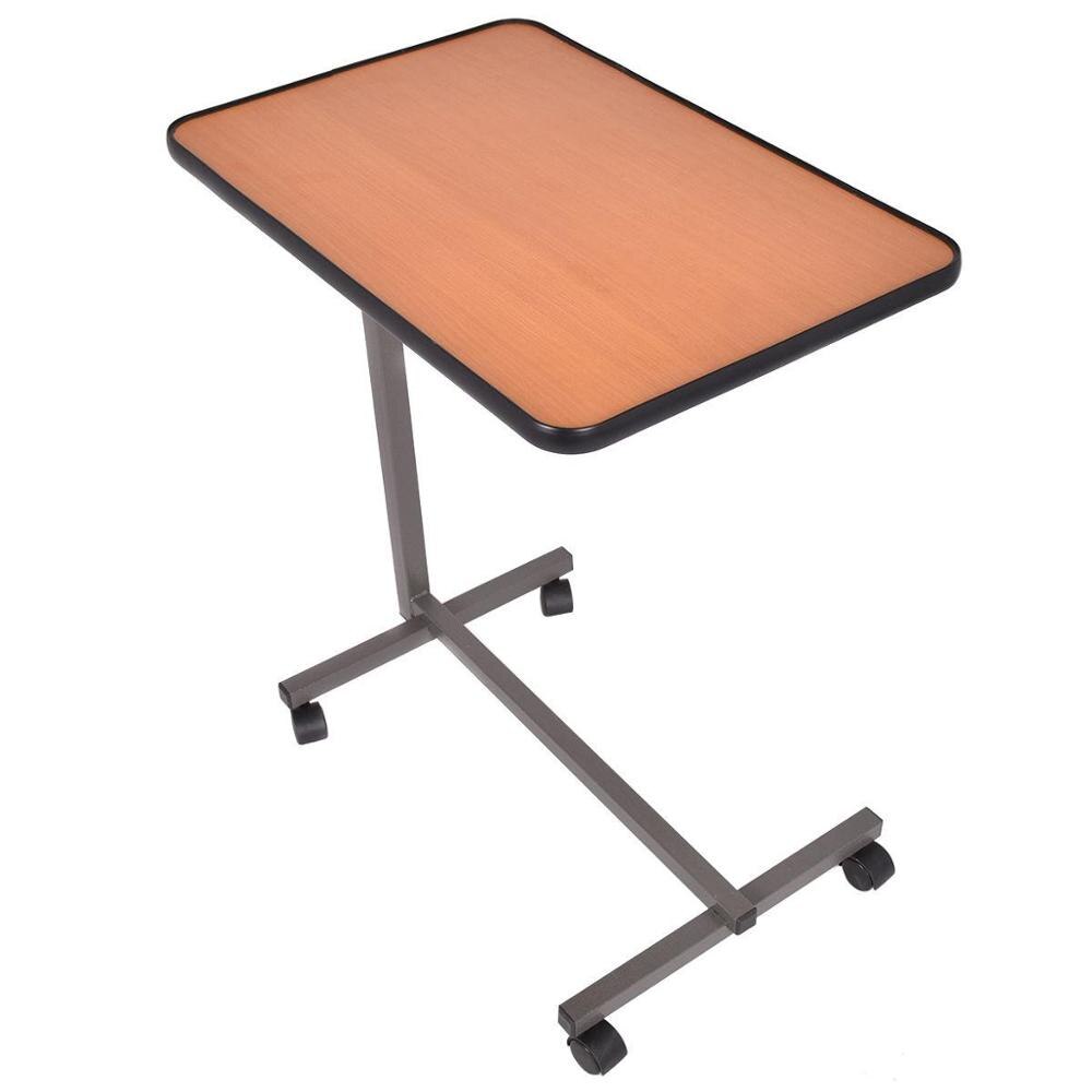 Overbed Rolling Table Over Bed Laptop Food Tray Hospital Desk With Tilting Top