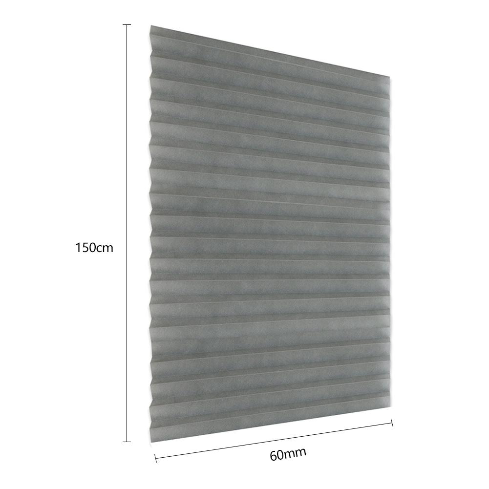 Zelfklevende Geplooide Blinds Gordijnen Woonkamer Half Verduisterende Gordijnen Voor Badkamer Balkon Shades Home Decor: Grey 60X150cm